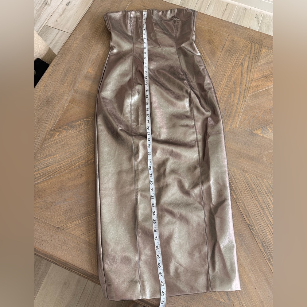 7 For All Mankind Metallic Strapless Dress | Size S | NWT - Picture 7 of 7